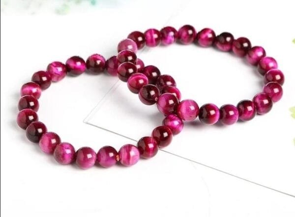 Pulsera Ojo De Tigre fucsia - Image 7