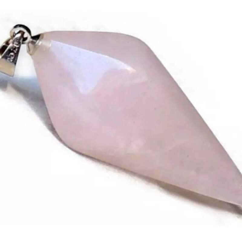 Collar Péndulo Cuarzo  Rosa grande
