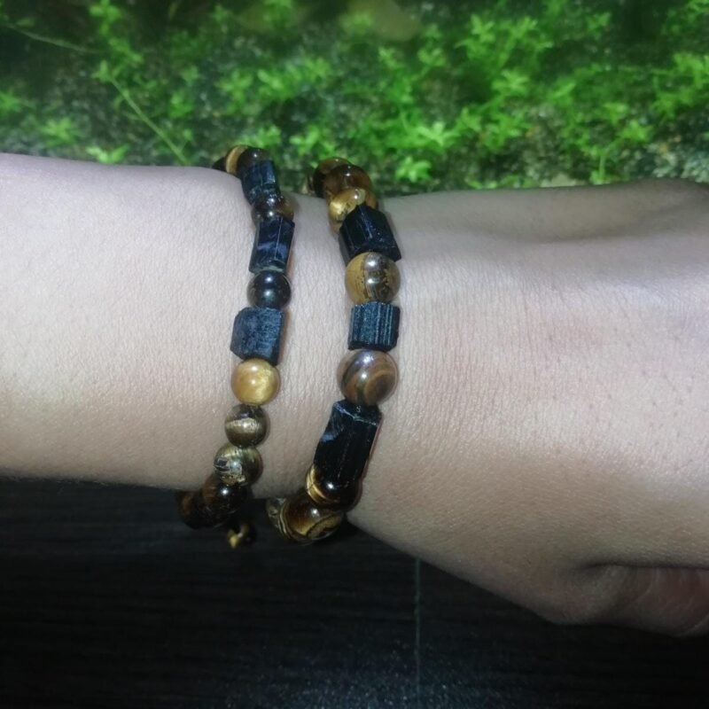 Set x 2 Pulseras Turmalina Y Ojo De Tigre - Image 3