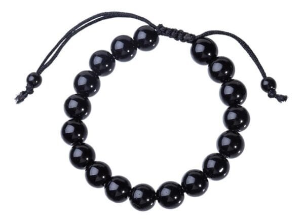 Pulsera Obsidiana Negra Ajustable - Image 6