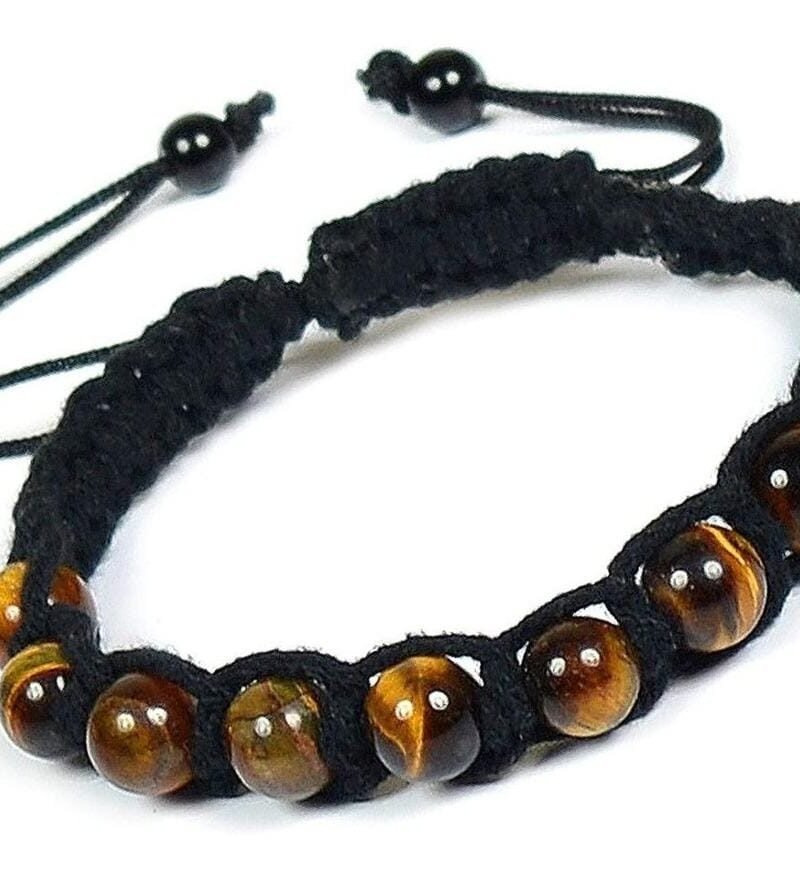 Pulsera Ojo De Tigre Macramé