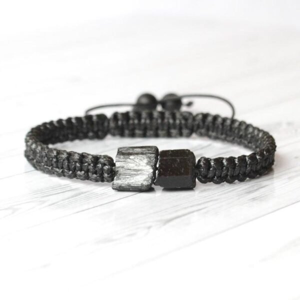 Pulsera Turmalina Negra en bruto