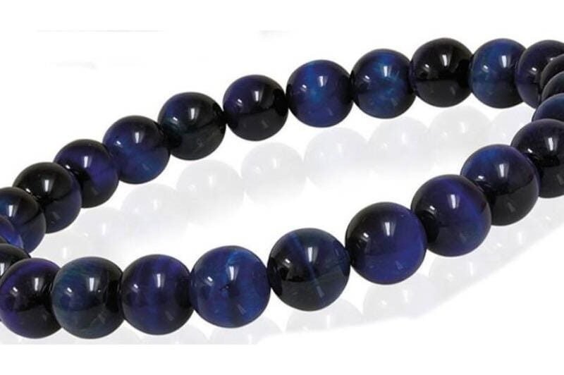 Pulsera Ojo De Tigre Azul 6mm