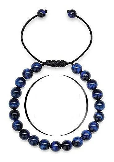 Pulsera Piedra Natural Ojo De Tigre Azul - Image 3
