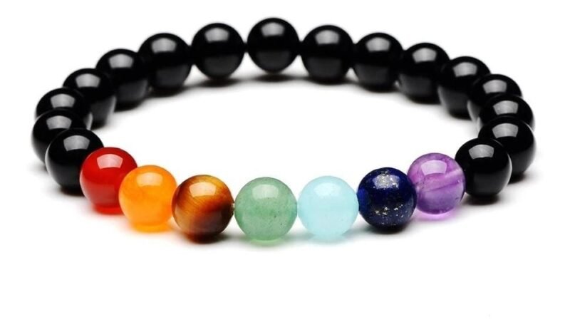 Set Pulseras Pareja Turmalina Negra 7 Chakras - Image 4