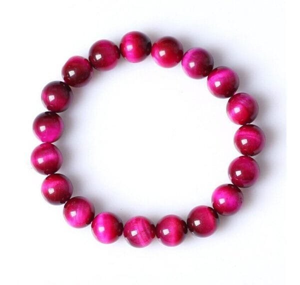 Pulsera Ojo De Tigre fucsia - Image 3