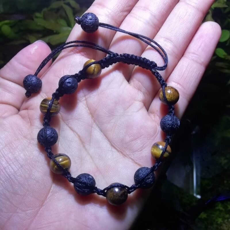 Pulsera Ojo De Tigre Y Lava Volcanica - Image 3