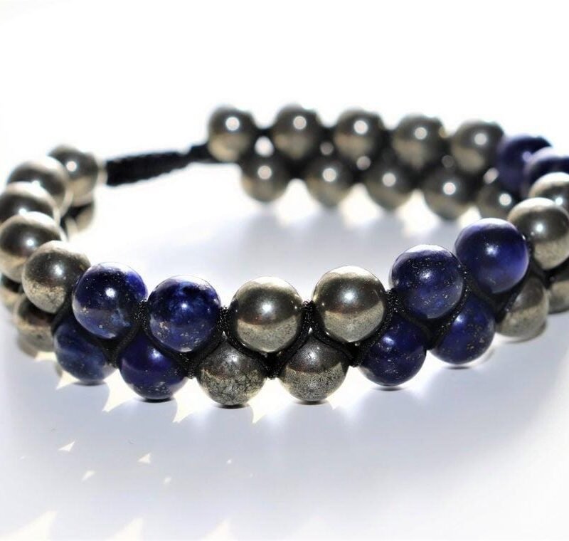 Pulsera Pirita  Y Lapislázuli