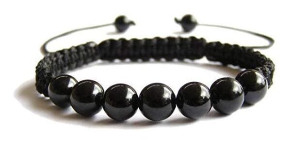 Pulsera Turmalina Negra Macrame