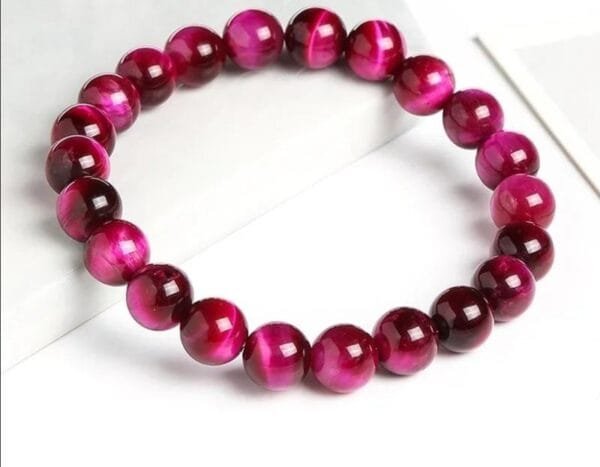 Pulsera Ojo De Tigre fucsia - Image 9