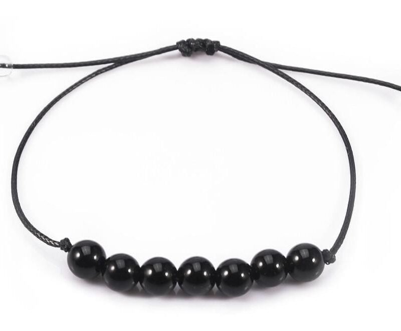 Pulsera Obsidiana Negra 6mm