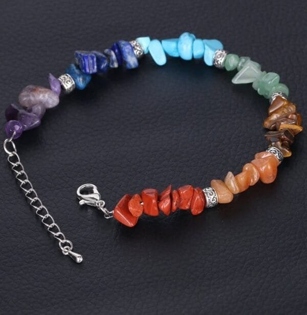 Pulsera 7 Chakras Chips Acero Separadores - Image 3