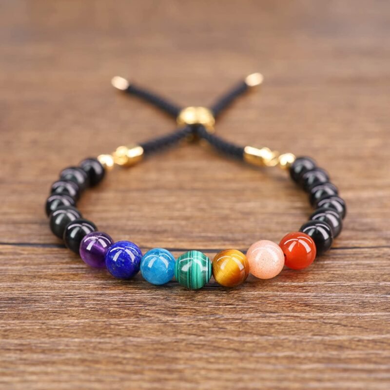 Pulsera 7 Chakras Ónix 6 mm - Image 3