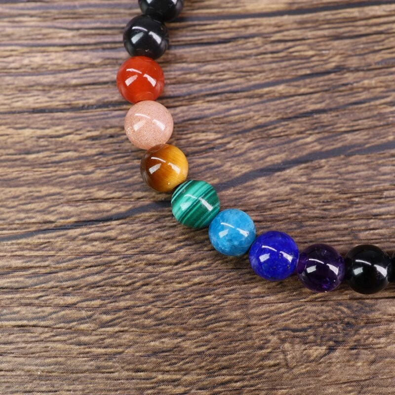 Pulsera 7 Chakras Ónix 6 mm - Image 6