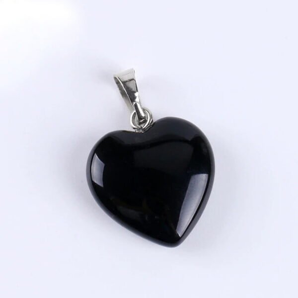 Collar Corazón Obsidiana Negra - Image 4