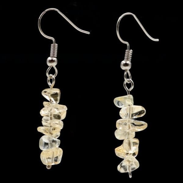 Aretes De Plata Con Piedra Chips - Image 2