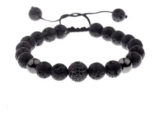 Pulsera Volcánica Separador Esfera Rodio - Image 6