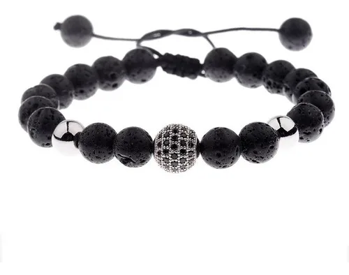 Pulsera Volcánica Separador Esfera Rodio - Image 5