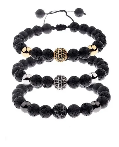Pulsera Volcánica Separador Esfera Rodio - Image 4