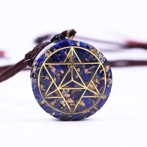 Collar Orgonita Merkaba Lapislázuli