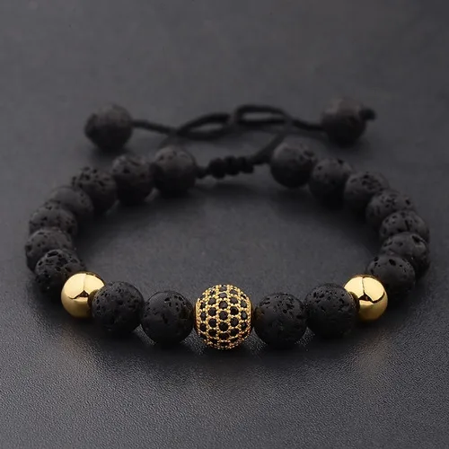 Pulsera Volcánica Separador Esfera Rodio - Image 3
