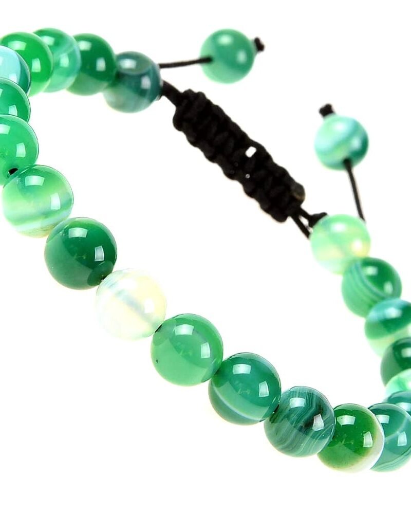 Pulsera Piedra Natural Agata O Agatha Verde 8mm