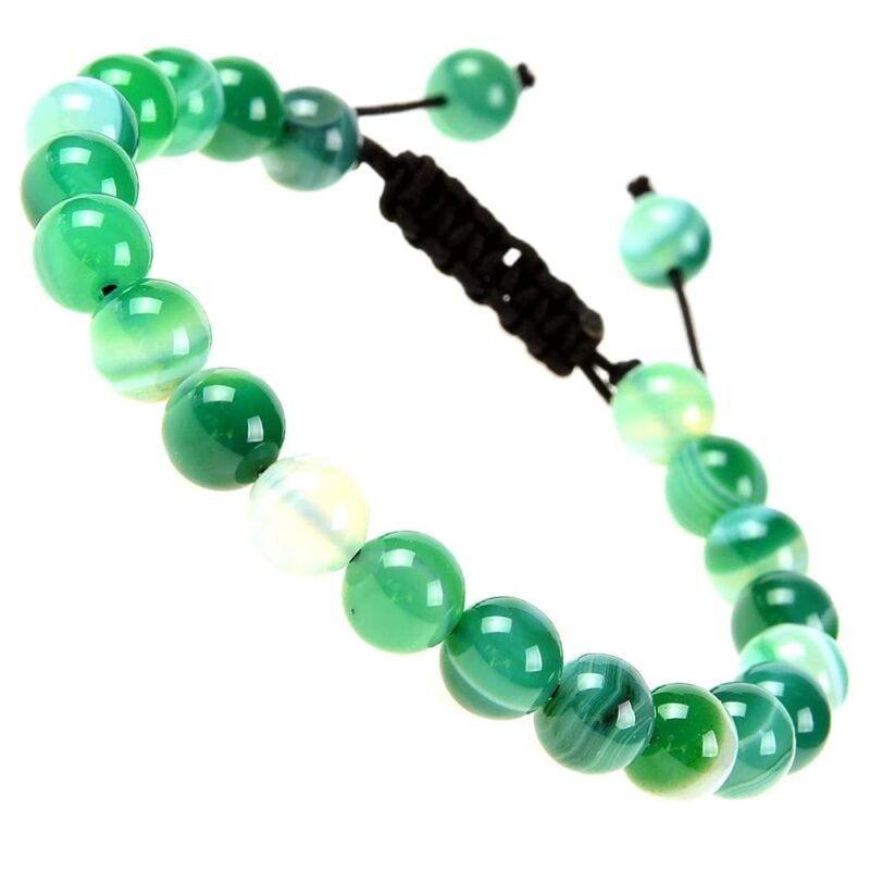 Pulsera Piedra Natural Agata O Agatha Verde 8mm