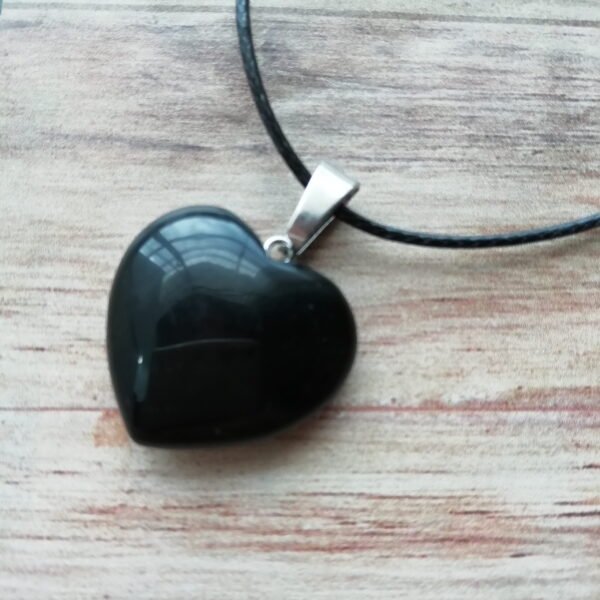 Collar Corazón Obsidiana Negra - Image 7