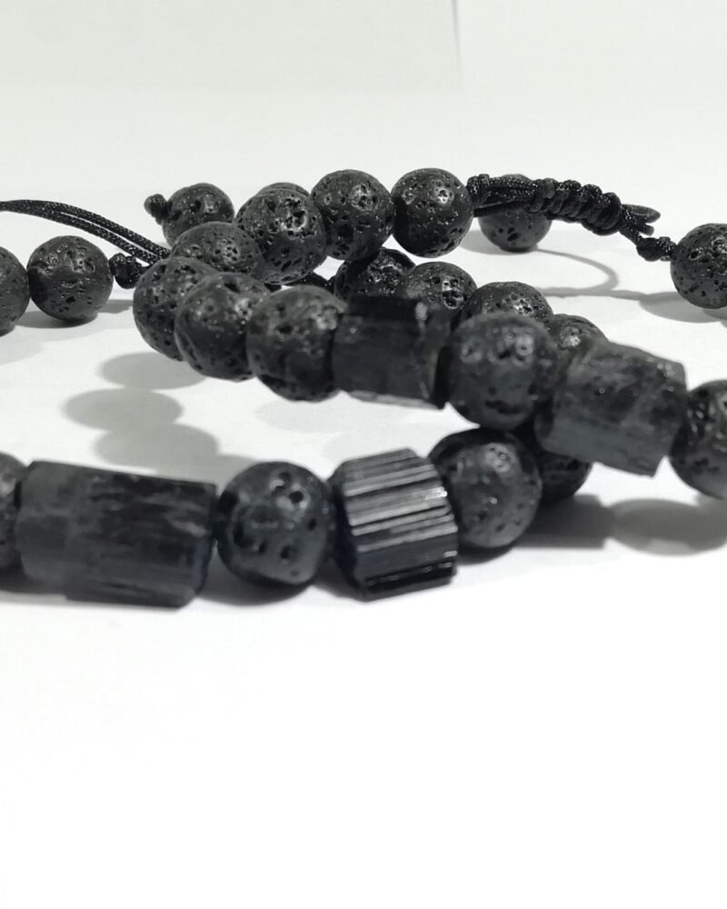 Pulseras Para Pareja Turmalina Negra Volcanica