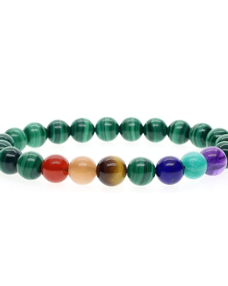 Pulsera Malaquita 7 Chakras