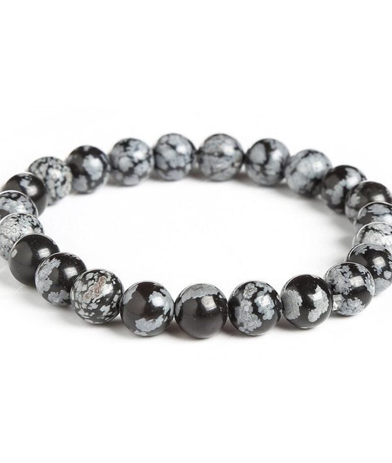 Pulsera Obsidiana Copo de nieve