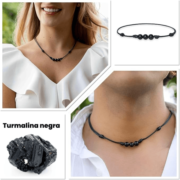 Collar Turmalina Negra Ajustable Unisex - Image 5