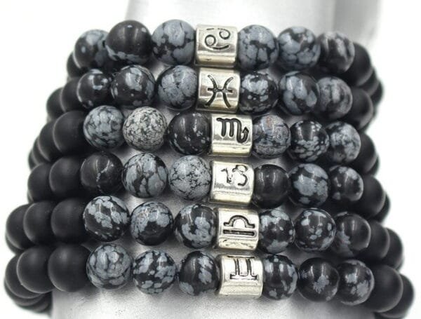 Pulsera Signo Zodiacal Obsidiana Copo De Nieve - Image 2