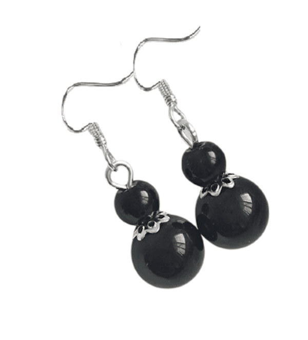 Aretes Obsidiana 10mm