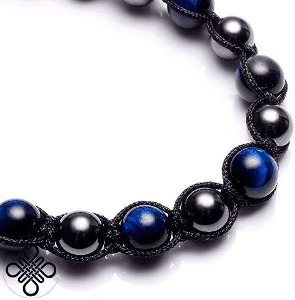 Pulsera Ojo de tigre azul y Hematite - Image 2