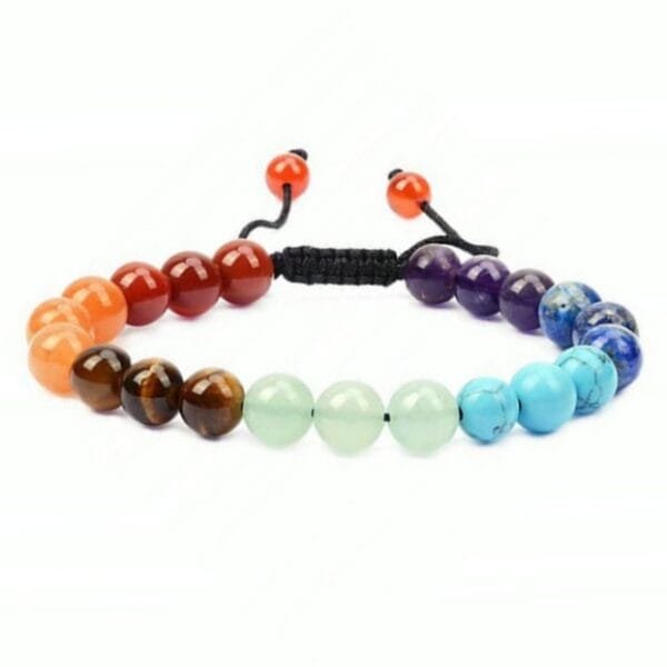 Pulsera 7 Chakras Ajustable E3 8mm