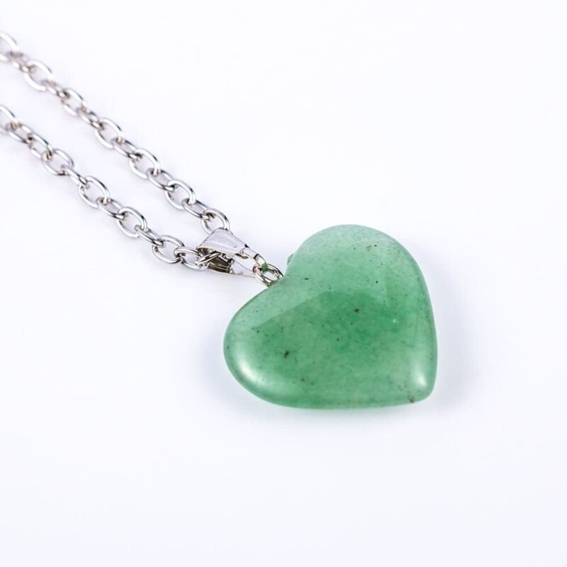 Collar Corazón Jade Verde - Image 8