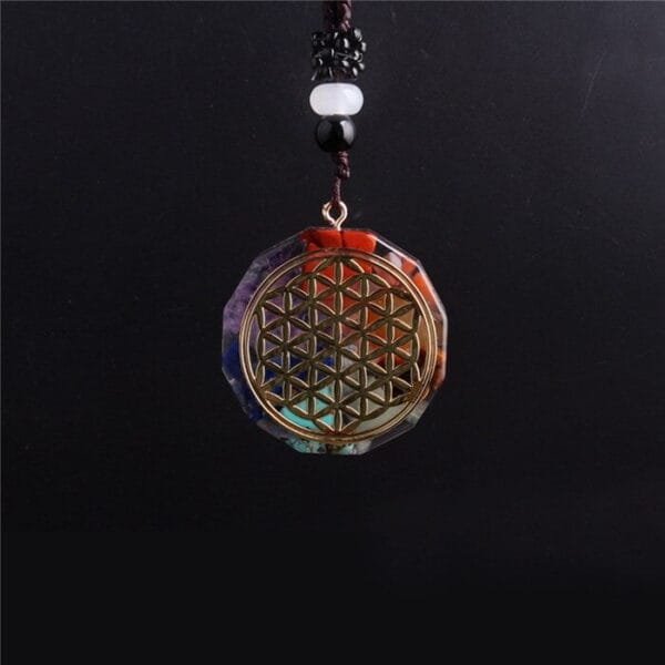 Collar Orgonita 7 chakras Circular Cubo Metatrón Estrella Sri Yantra - Image 11