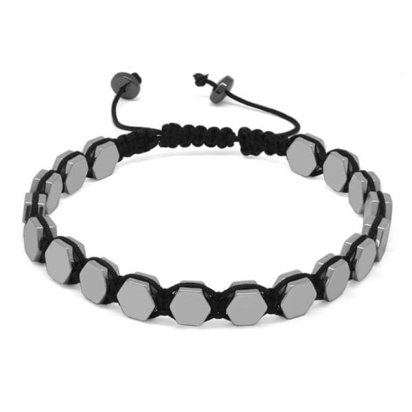 Pulsera Hematite 8mm Hexagonal