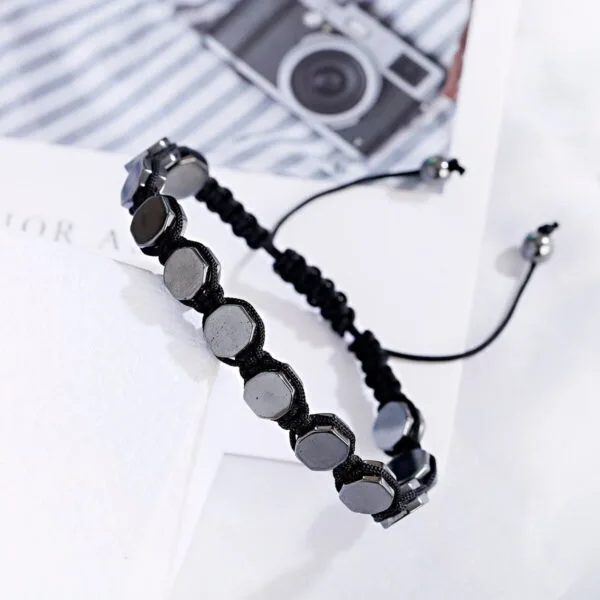 Pulsera Hematite 8mm Hexagonal - Image 2