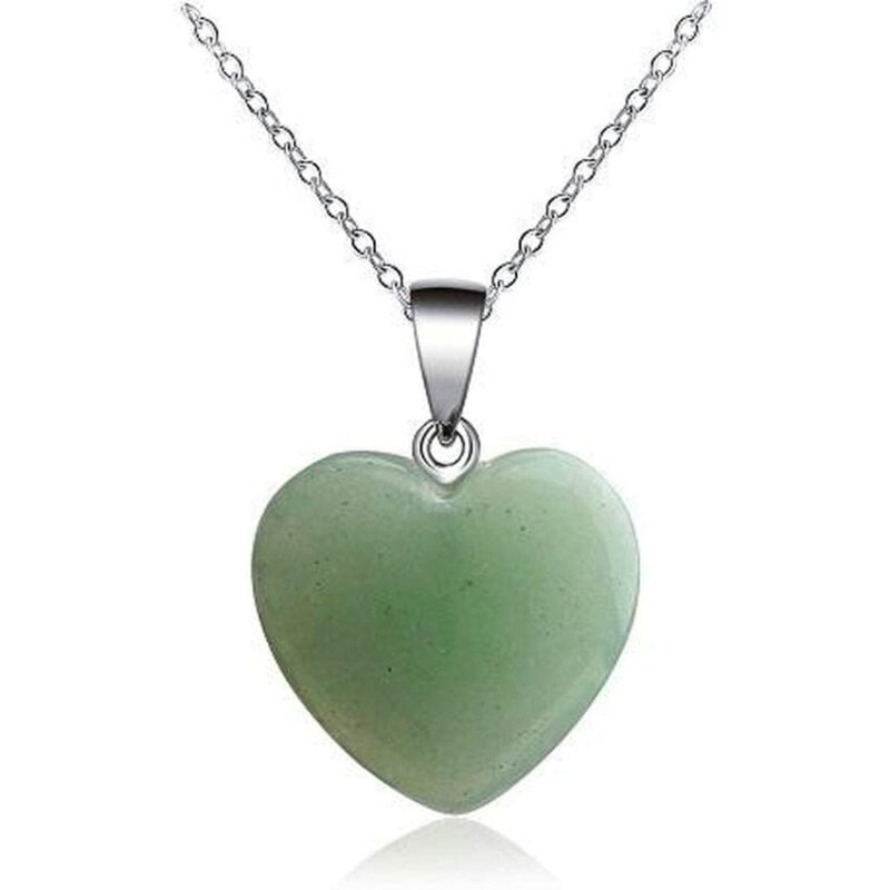 Collar Corazón Jade Verde - Image 11