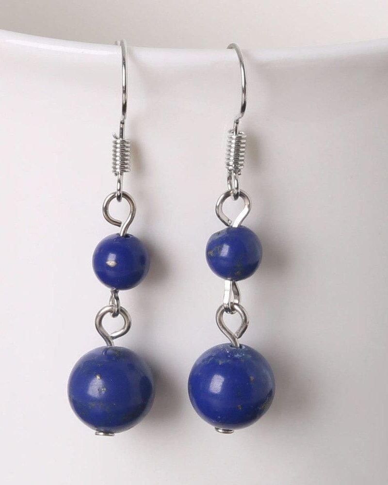 Aretes en plata con Lapislázuli