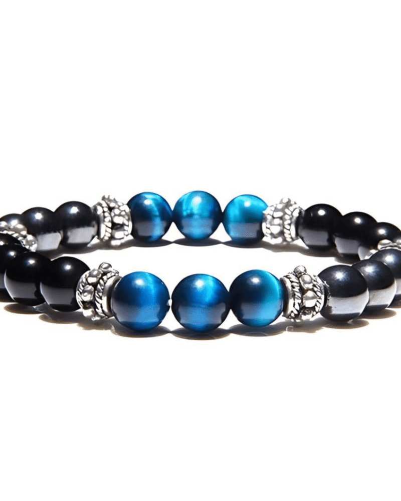 Pulsera Obsidiana Negra Hematite Ojo De Tigre