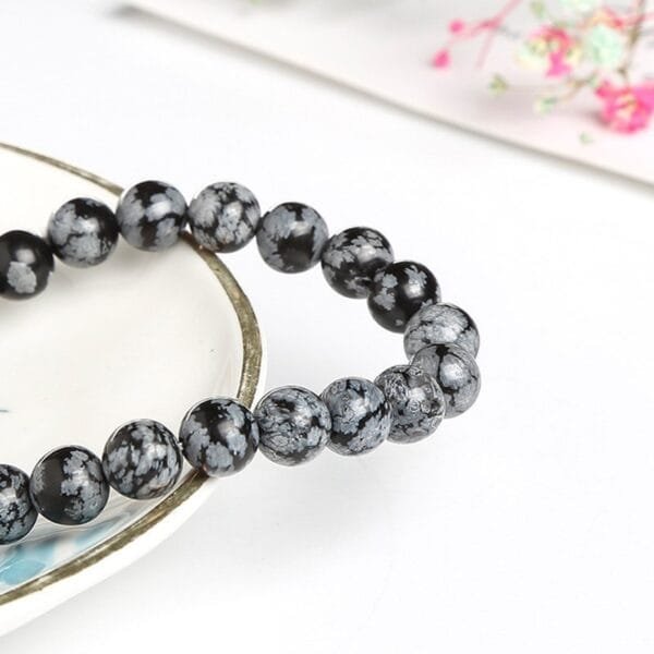 Pulsera Obsidiana Copo de nieve - Image 5