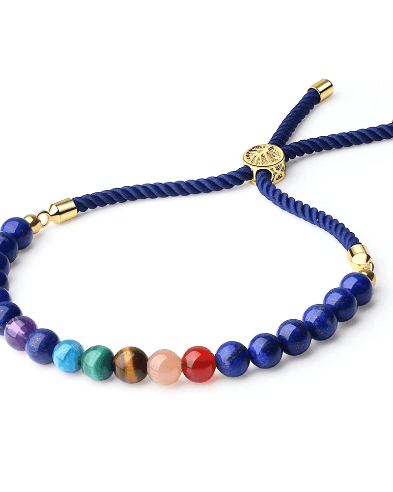 Pulsera lapislázuli 7 Chakras ajustable 6mm
