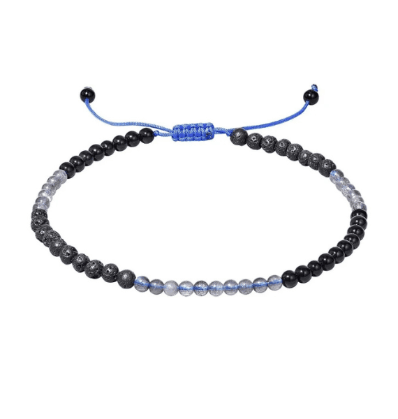 Tobillera Labradorita, Obsidiana Y Volcanica