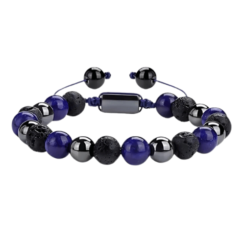 Pulsera Triple Protección con Lapislázuli, Obsidiana y Hematite