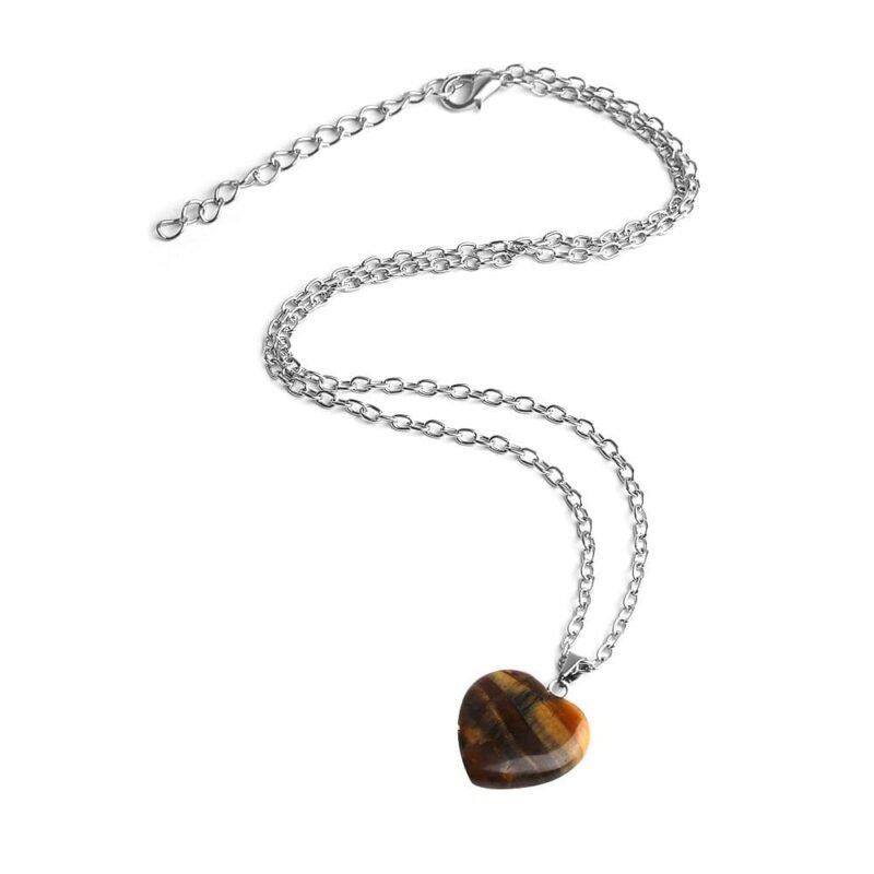 Collar Corazón Ojo de Tigre - Image 3