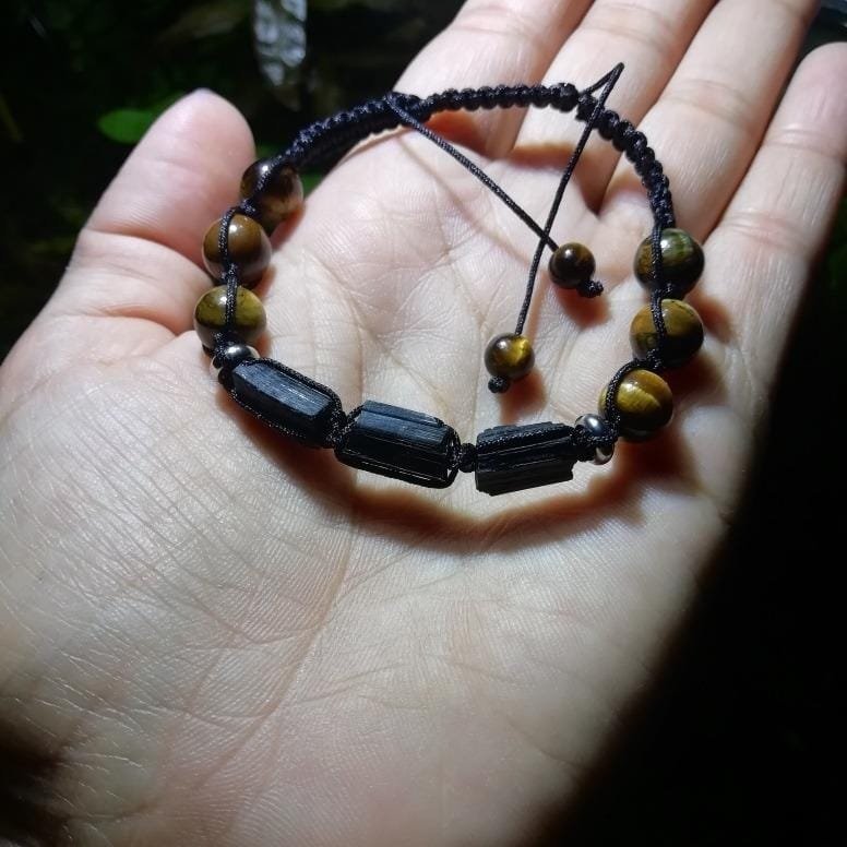 Pulsera Turmalina Negra Y Ojo De Tigre - Image 5