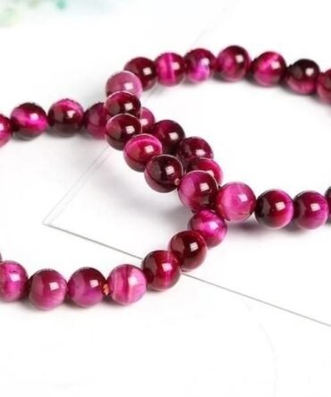 Pulseras Para Pareja Ojo De Tigre Fucsia